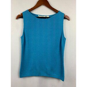 French Laundry Blue Sleeveless Knit Top S